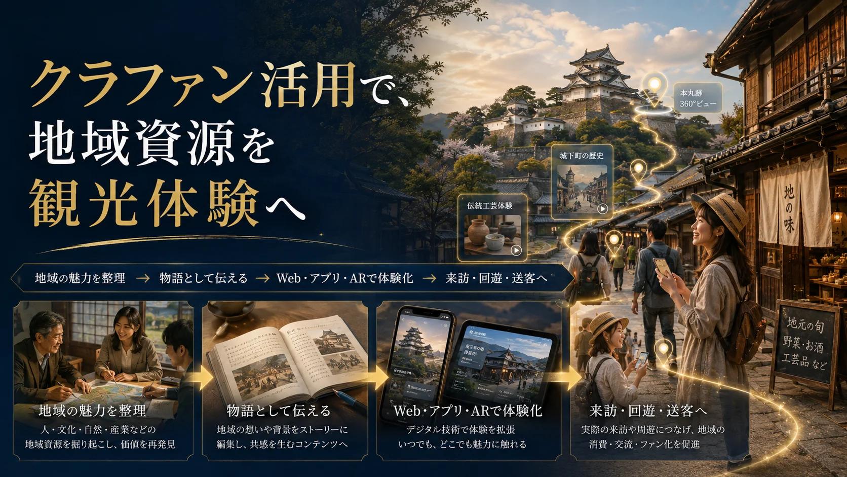 物語化から来訪・回遊までの流れのイメージ図