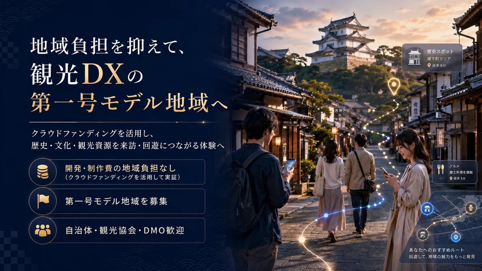 観光DX 第一号モデル地域・実証パートナー募集のトップビジュアル