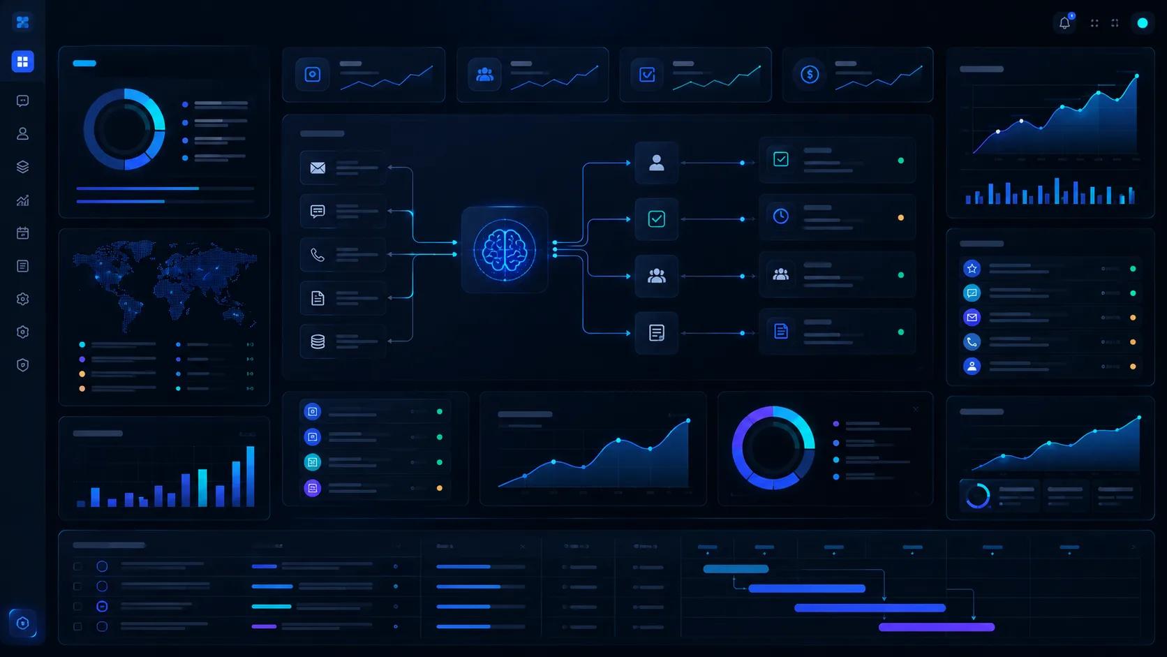 AI Concierge dashboard with guardrails and audit logs
